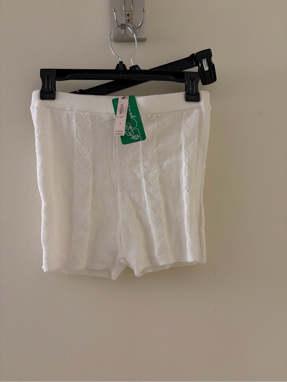 Victoria's Secret White Knit Bike Shorts